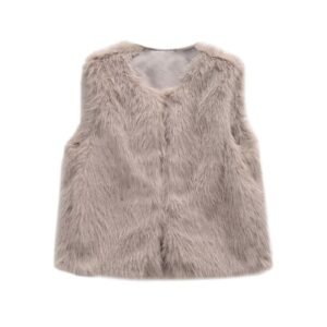 Street faux fur vest for women's clothing