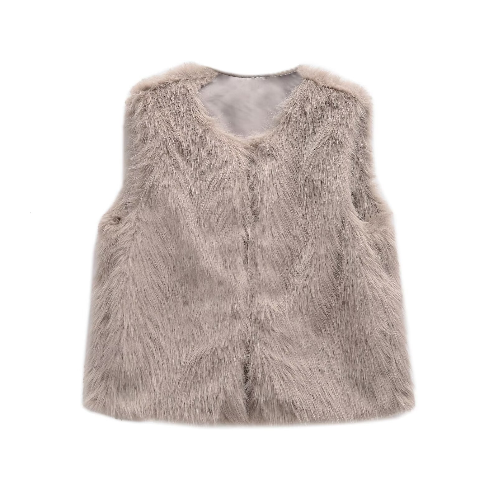Street faux fur vest for women's clothing - Image 5