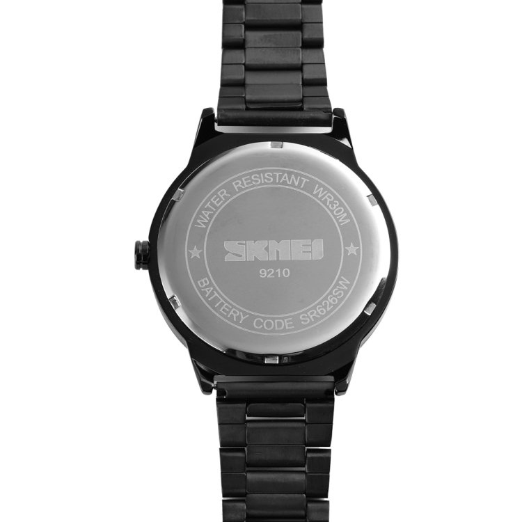 Skmei 9210 Fashion Trend Mens Business Wristwatch Simple Three-Dimensional Surface Waterproof Gold Quartz Watch Man, For Men - Image 4
