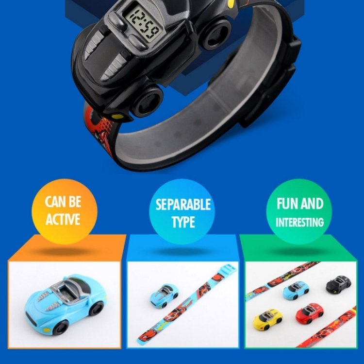 SKMEI 1241 Fashion Cute Cartoon Car Children Digital Watch, Yellow, Red, Blue, Black, Light Blue - Image 7