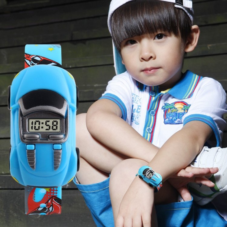 SKMEI 1241 Fashion Cute Cartoon Car Children Digital Watch, Yellow, Red, Blue, Black, Light Blue - Image 9